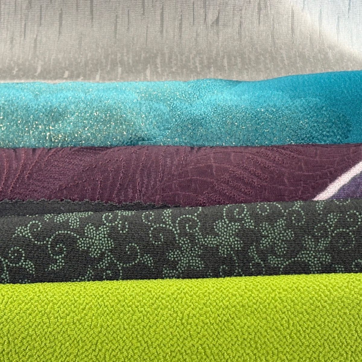 帯揚げ 優品 セット 黄緑色 正絹 和装小物