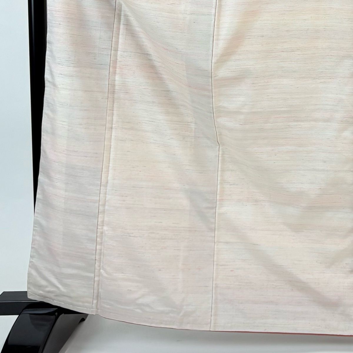 紬 身丈165.5 cm 裄丈67 M 袷 縞 薄ピンク 正絹