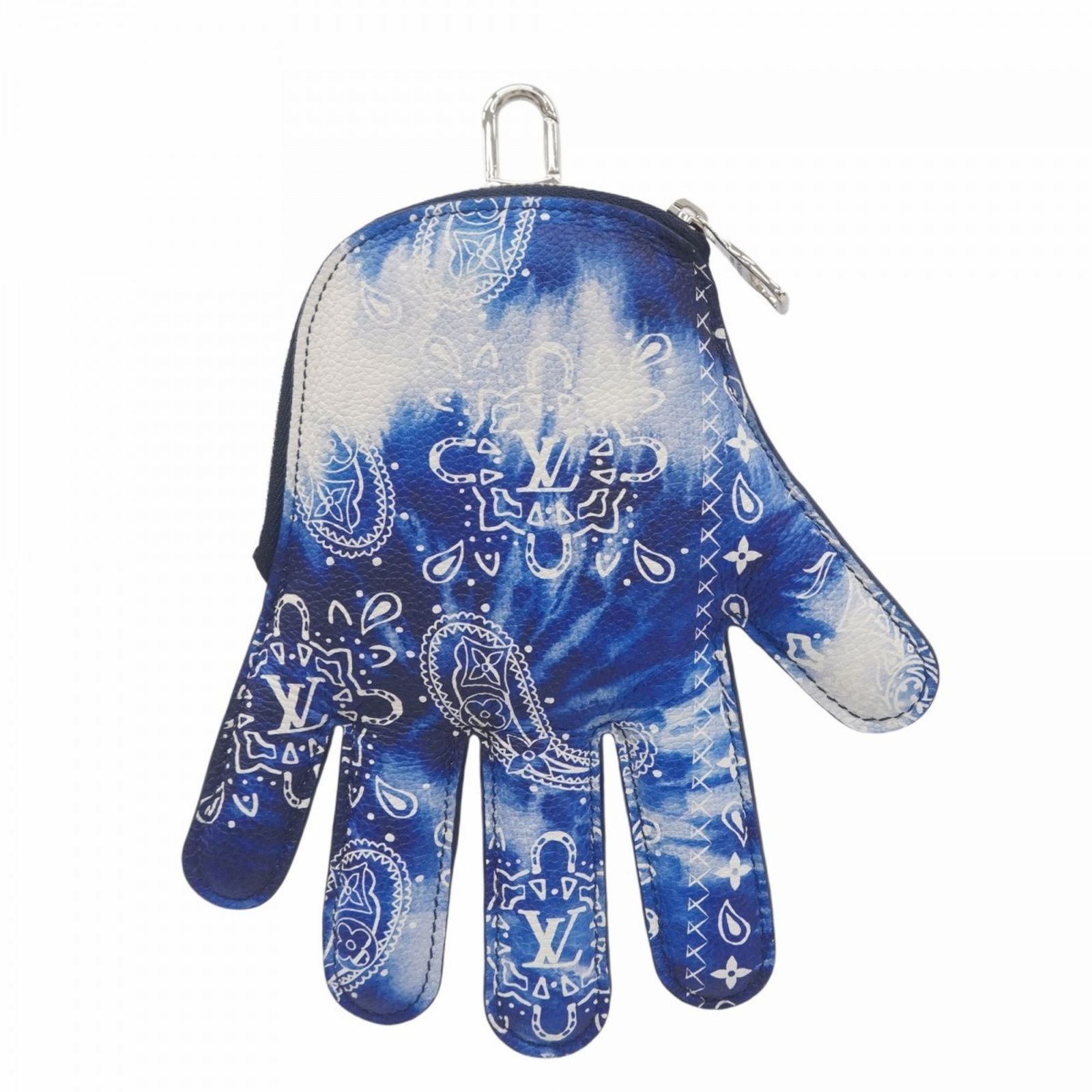 ルイ ヴィトン Louis Vuitton 財布 コインケース モノグラム バンダナ HIGH 5 M 81410 ブルー ホワイトメンズ