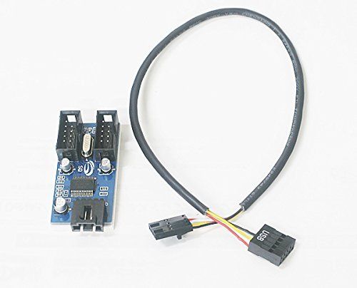 マザーボードのUSB 9ピン 増設 内部用4ポートUSB 2.0 HUB