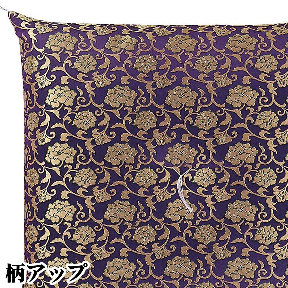 仏壇屋 御前 座布団 仏前座布団 唐草金通 紫 法事 法要 仏壇 仏事 お盆 お寺用 金襴 お盆用品