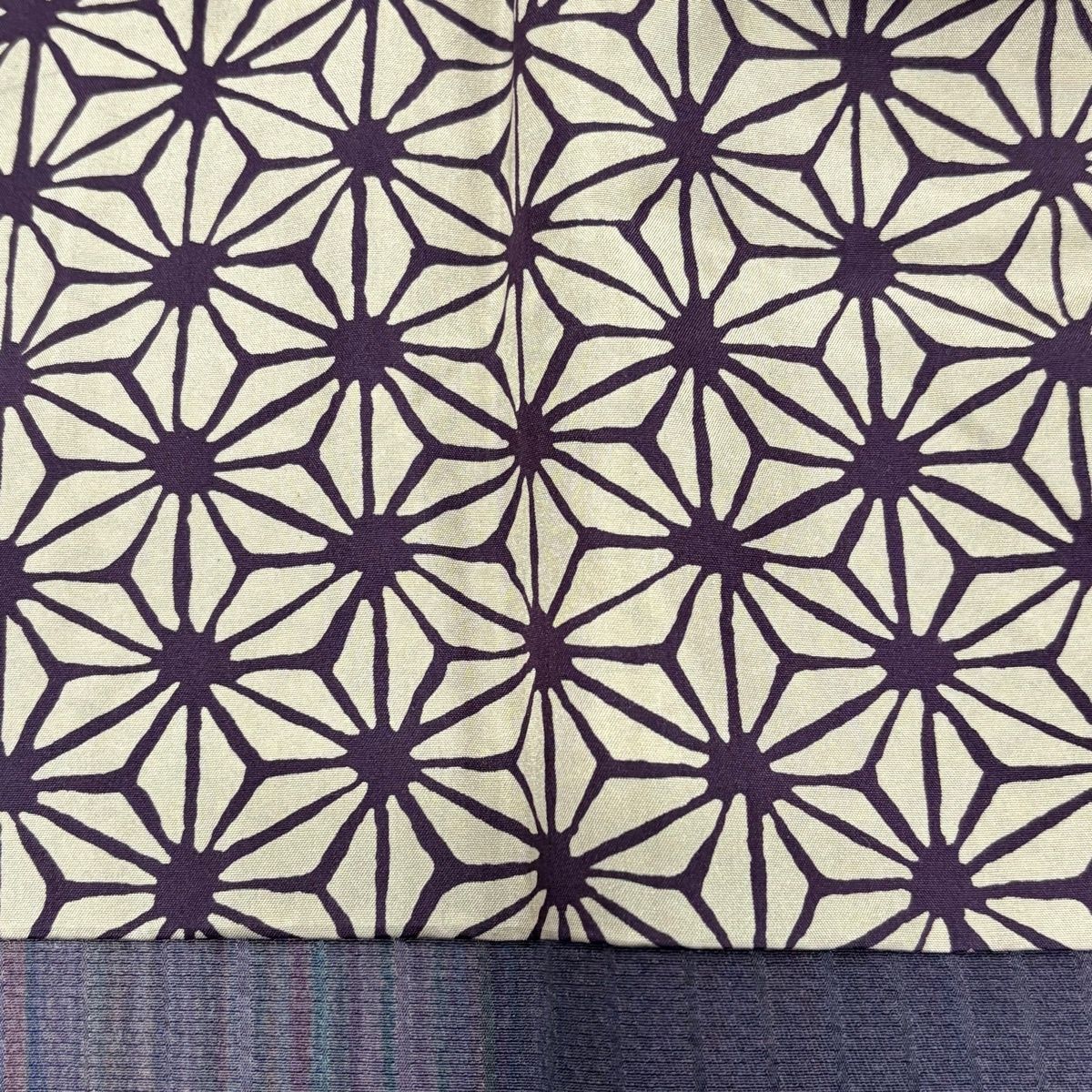  道中着 身丈90 cm 裄丈67.5 L 和装コート 着物衿 縦縞 ぼかし 紫 正絹 秀品 羽織 着物 浴衣