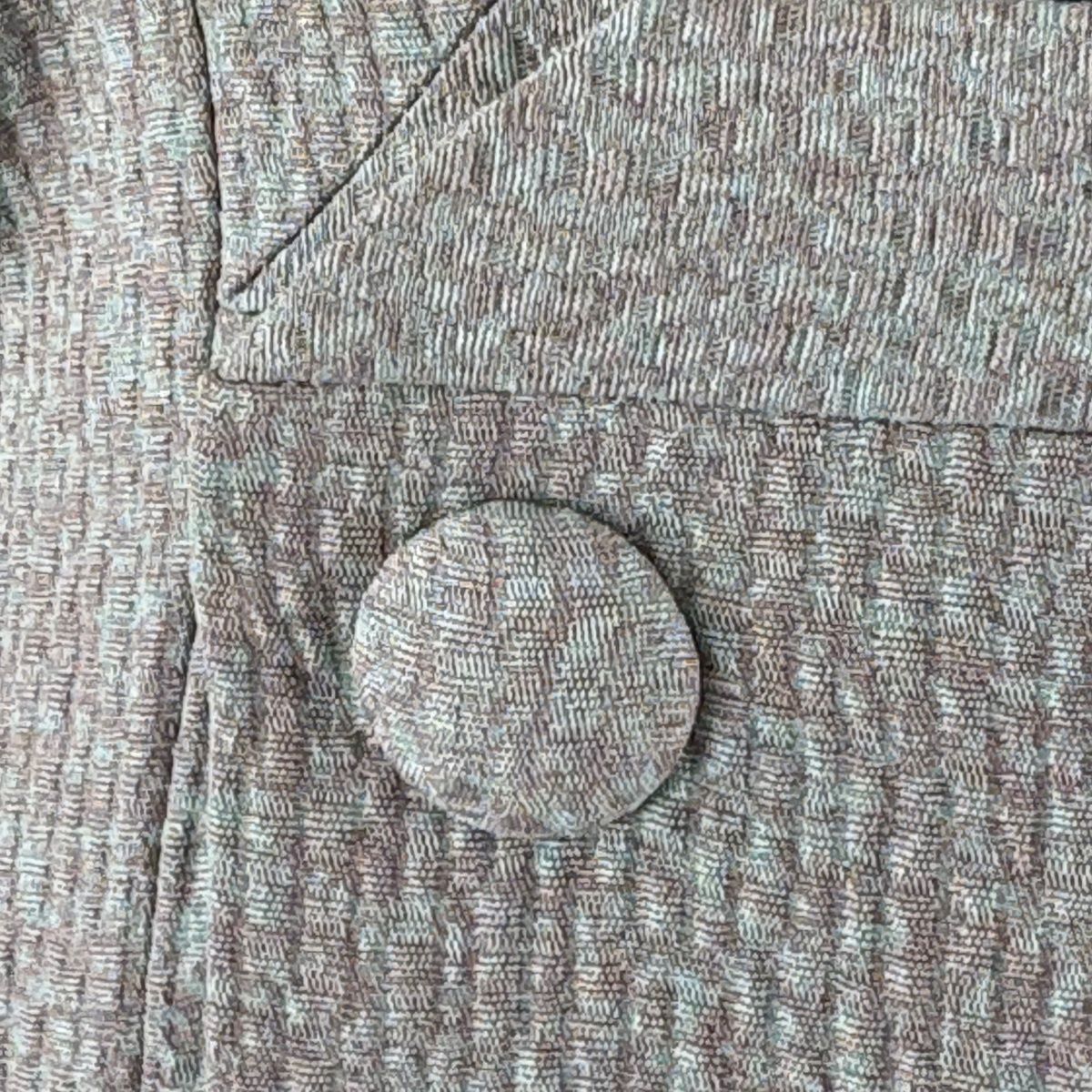  道行 身丈88 cm 裄丈65 M 和装コート 角衿 蝶 梅 金彩 灰色 正絹 秀品 羽織 着物 浴衣