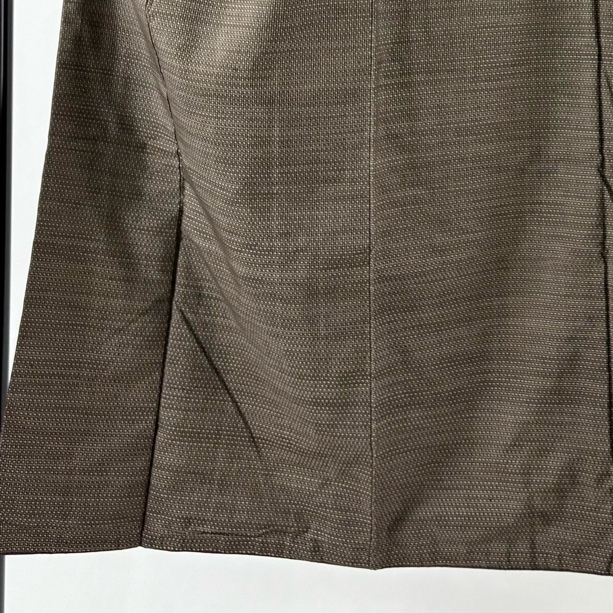 男着物 身丈141 cm 裄丈66 M 袷 紬 幾何学 焦茶色 正絹 秀品