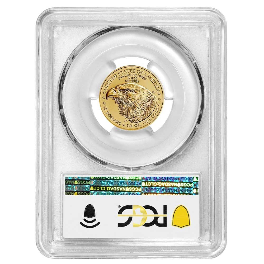 2025 10 American G Eagle 1 4 oz PCGS MS 70 FDOI Biden 46 th President Label 銅版画 旧貨幣 金貨 銀貨 記念硬貨 