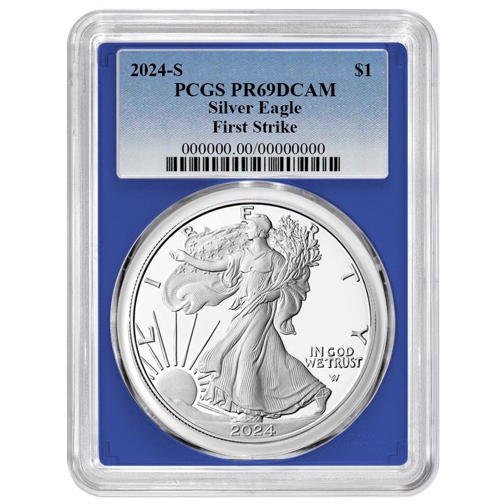 2025 S Proof 1 American Silver Eagle PCGS FS Blue Label Frame