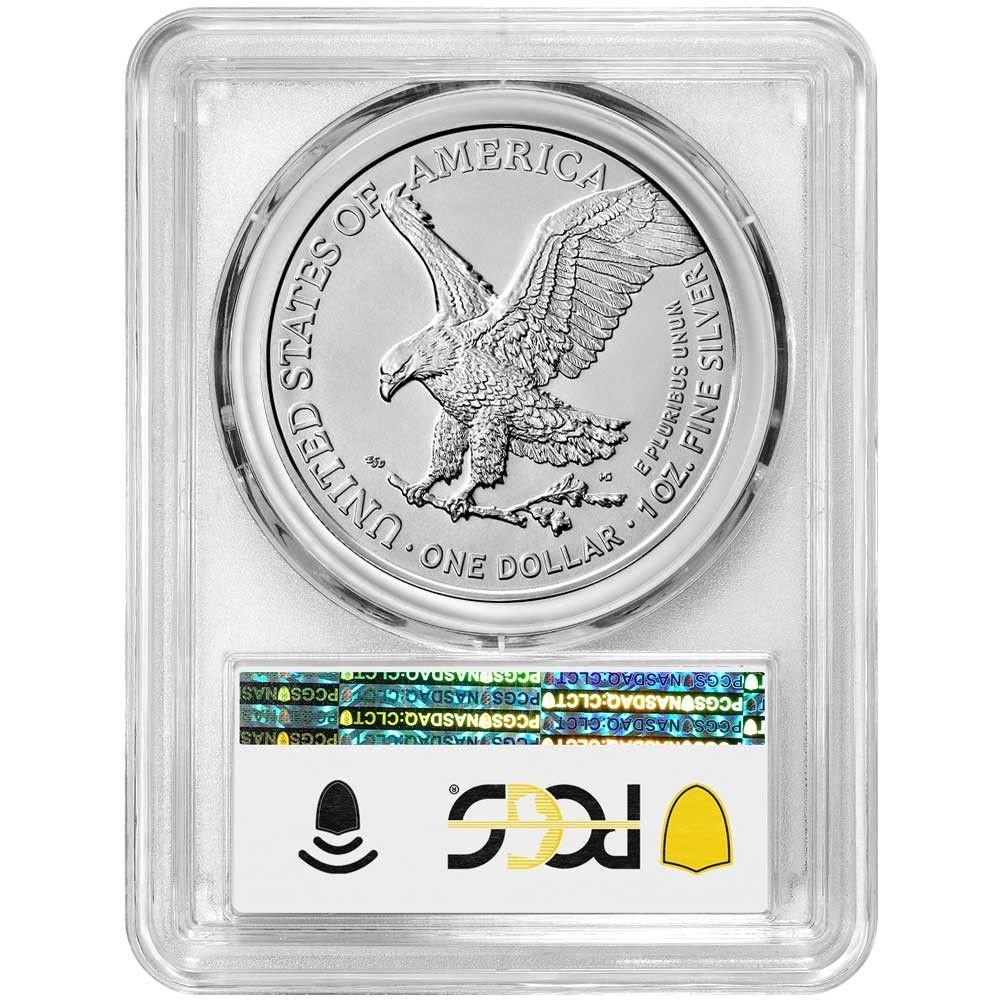 2022 $1 American Silver Eagle PCGS MS70 FDOI Trump 45th President