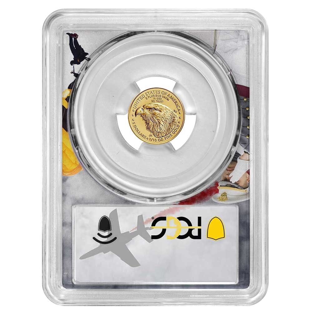 2025 5 American G Eagle 1 10 oz PCGS MS 70 FDOI West Point Frame