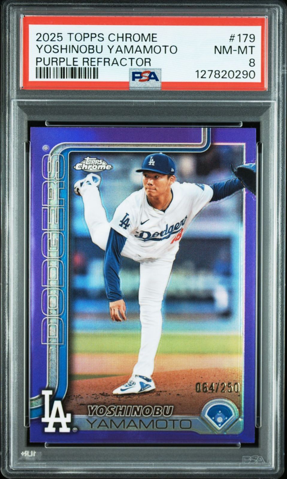 山本由伸 2025 TOPPS CHROME PURPLE 64 250 ロサンゼルス ドジャース