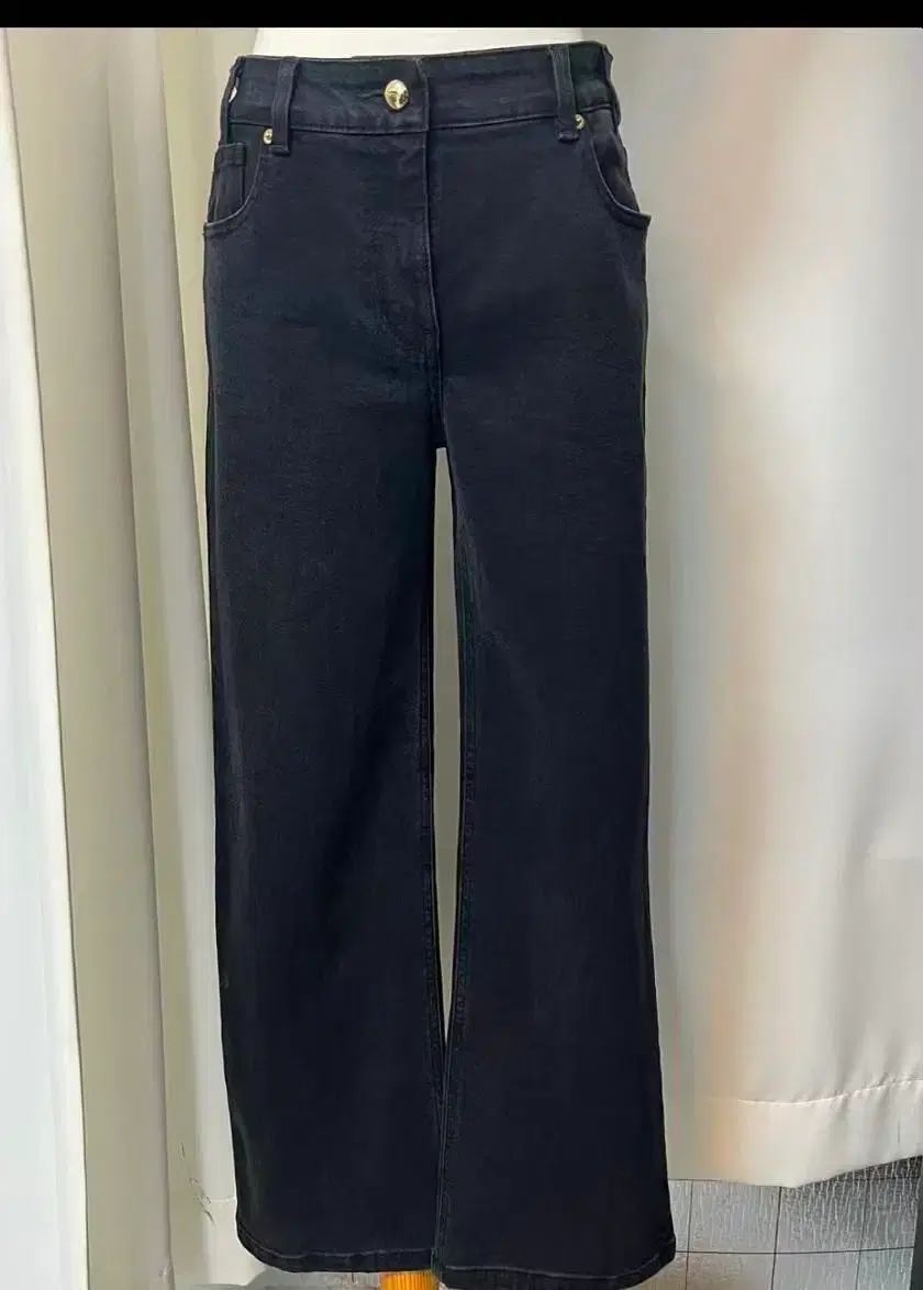 SYSTEM システム ブラック ワイド デニム パンツ 状態 良し