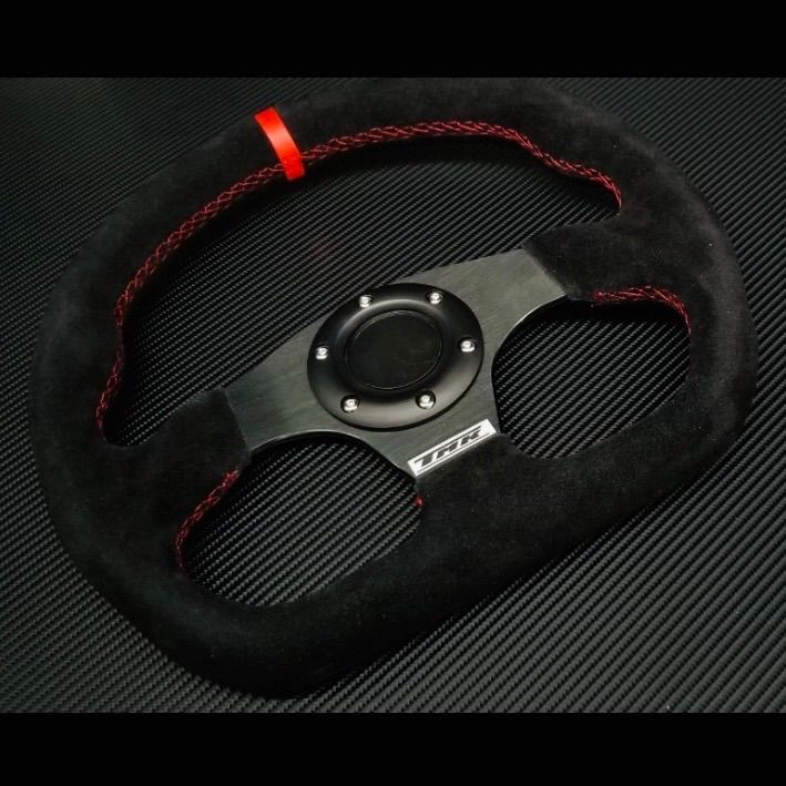 スエード 320mm D型 ステアリング ハンドル φ32 momo OMP GR86 ZN8 ZN6