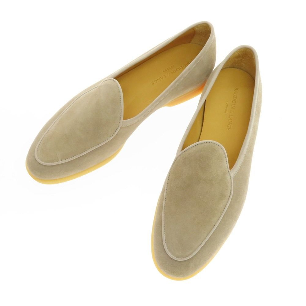 ボードインアンドランジ Baudoin - Lange スエード ベルジャンシューズ ベージュ サイズ40 メンズ