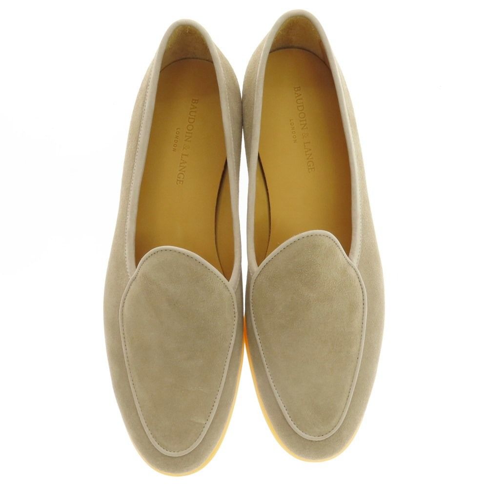 ボードインアンドランジ Baudoin - Lange スエード ベルジャンシューズ ベージュ サイズ40 メンズ