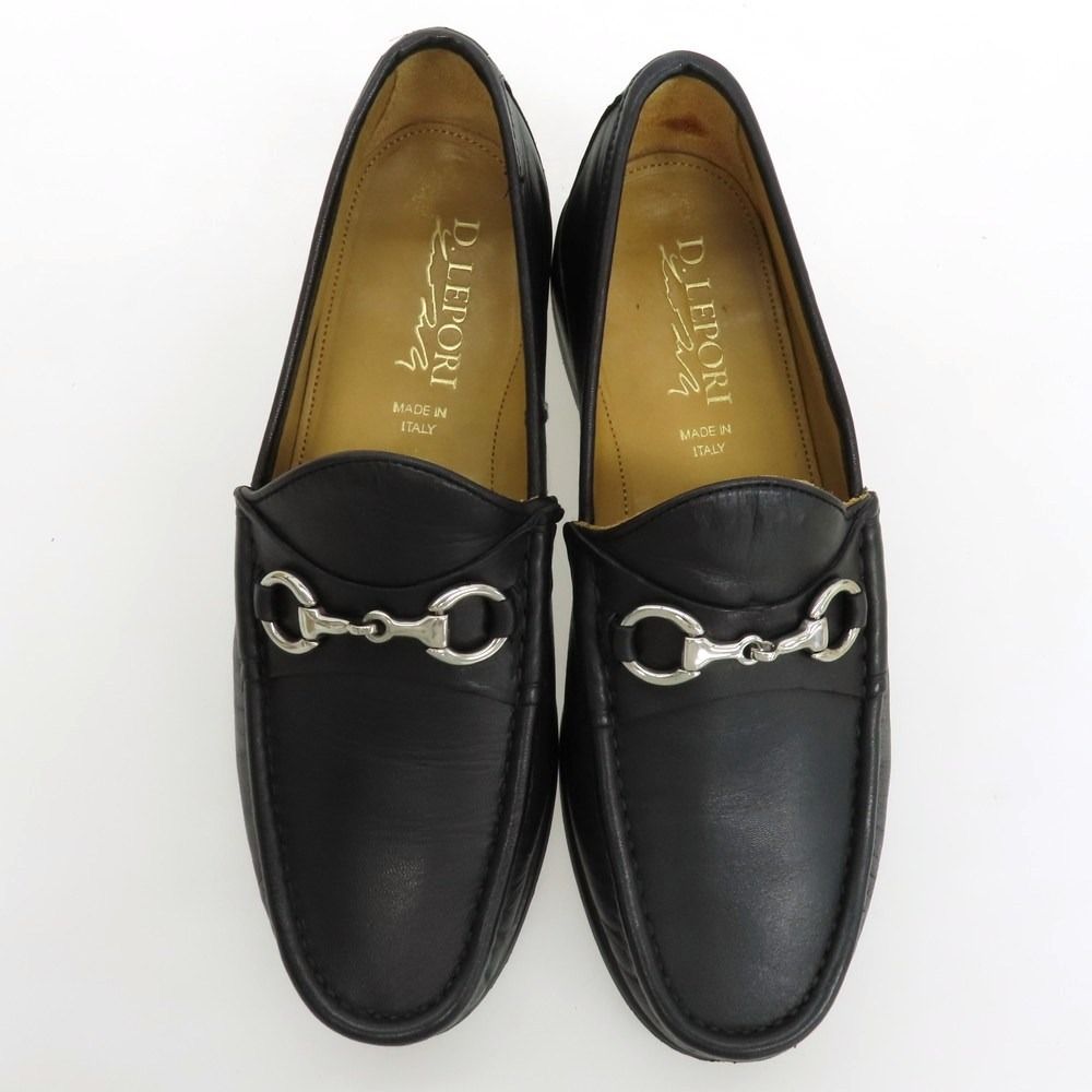 ダニエル レポリ DANIELE LEPORI モカシンビットローファー ブラック サイズ42 メンズ