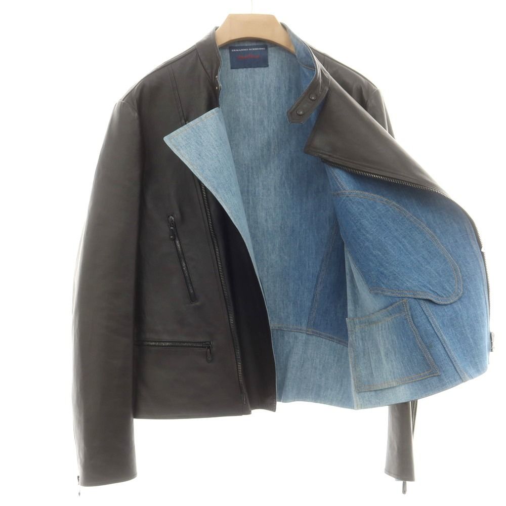 中古】エルマンノ シェルヴィーノ ERMANNO SCERVINO ラムスキンレザー