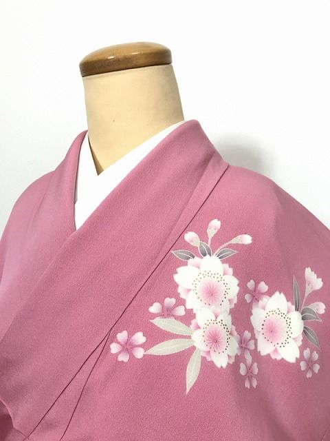Sサイズ 振袖 正絹 ピンク地に桜模様