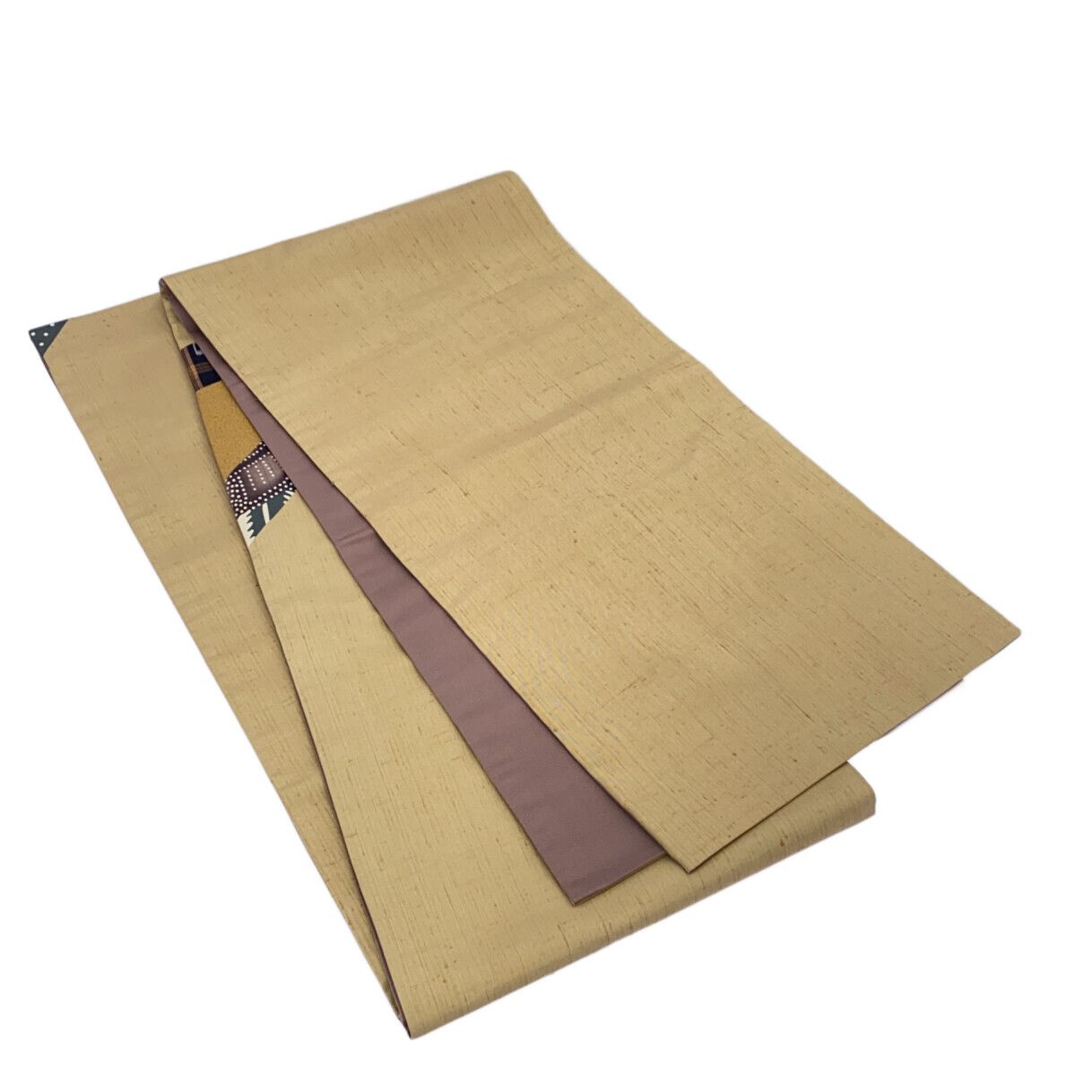 袋帯 紬 きりばめ ベージュ 仕立上がり 12168