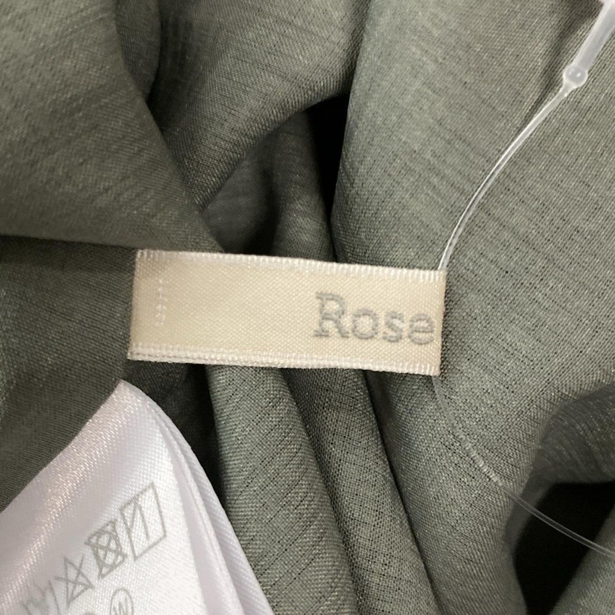  Rose Tiara ローズティアラ 七分袖カットソー サイズ46 XL レディース カーキ フリル 五分袖 七分袖 Tシャツ カットソー
