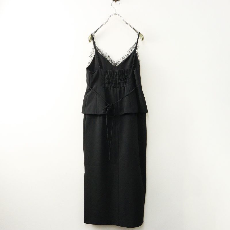 定2.5万 2025 AW ジャスグリッティー ペプラムキャミジャンスカ 1 ブラック┃