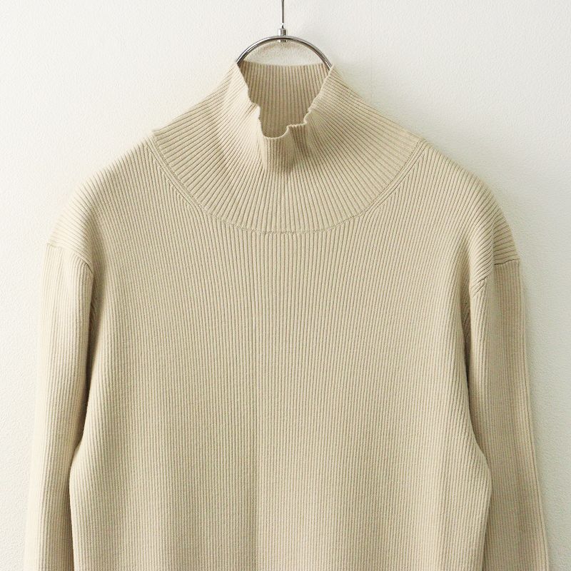  定価22000円 2025 AW ノーブル NOBLE スピック＆スパン RY PLリブハイネックロングワンピース 38 ベージュ┃ドレス その他 その他