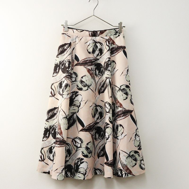 2024年 アナイ ANAYI ドローイング フラワープリント フレアスカート