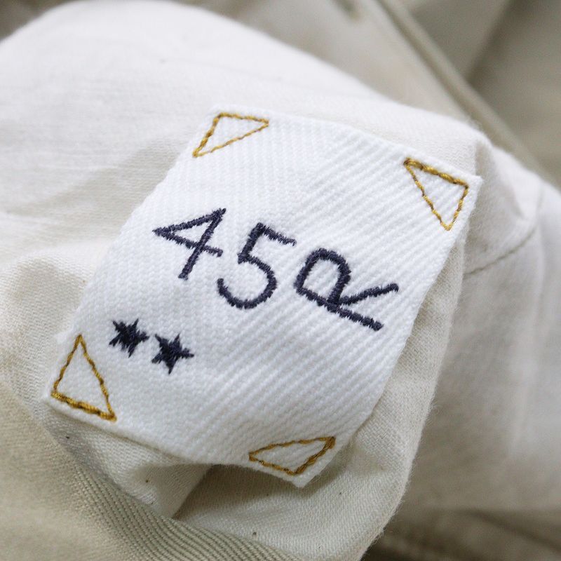  定価4 1万 2025 SS 45 R rpm フォーティファイブアール チノの908ニームパンツ 2 ベージュ テーパード その他 パンツ