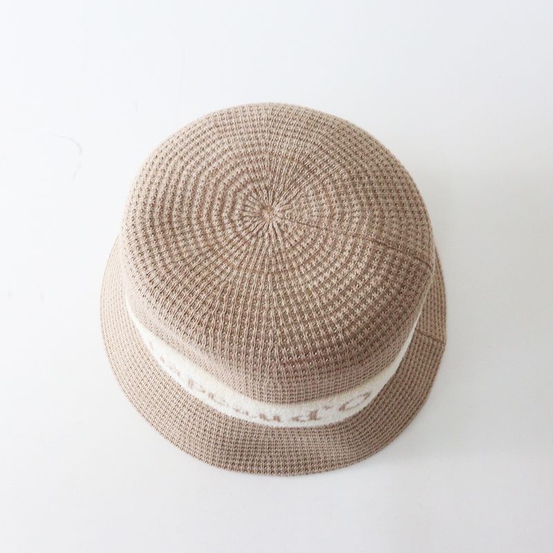 シャポードオー Chapeau d O TM Jacquard Logo Bucket ジャガードロゴバケットハット 57.5 cm ベージュ 帽子