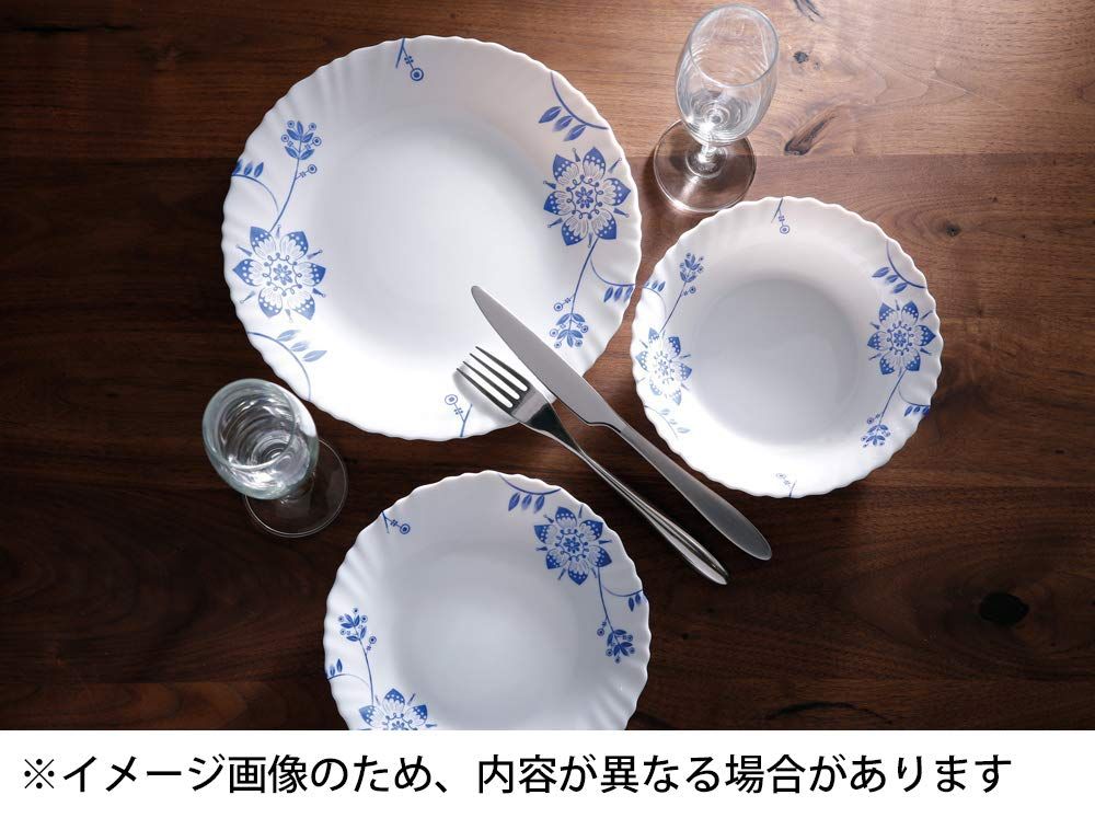 iwaki イワキ 耐熱ガラス 食器 耐熱皿 強化ガラス食器 グランドフルール柄 大皿 25 cm ×5点セット 電子レンジ対応 B 22222-GF