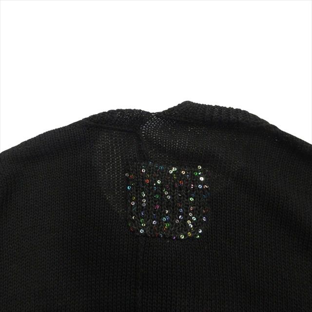 美品 ワイズ Y's スパンコール ポケット アシンメトリー カーディガン