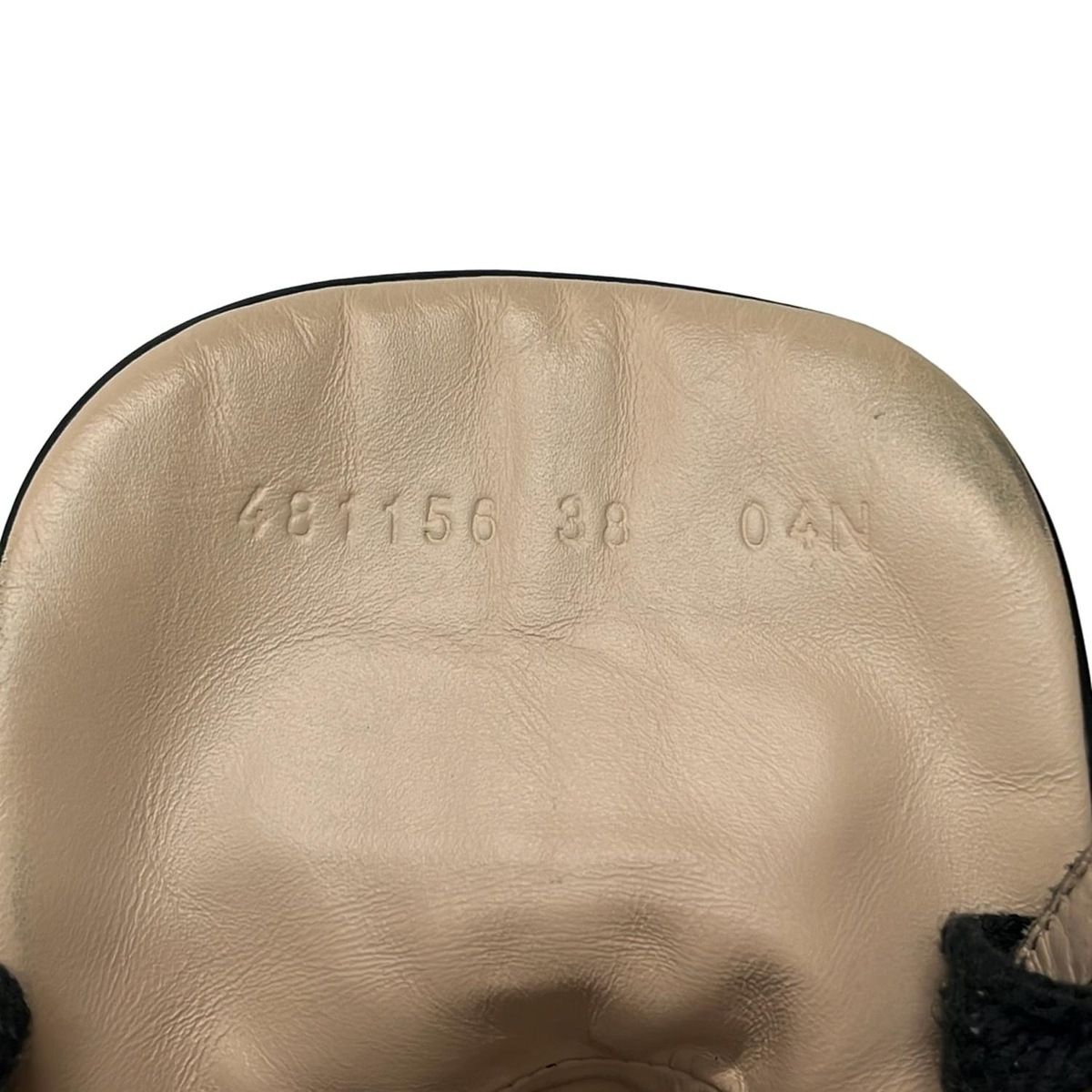  GUCCI グッチ ショートブーツ 38 レディース - 481156 黒 レースアップ レザー ブーティ ブーツ