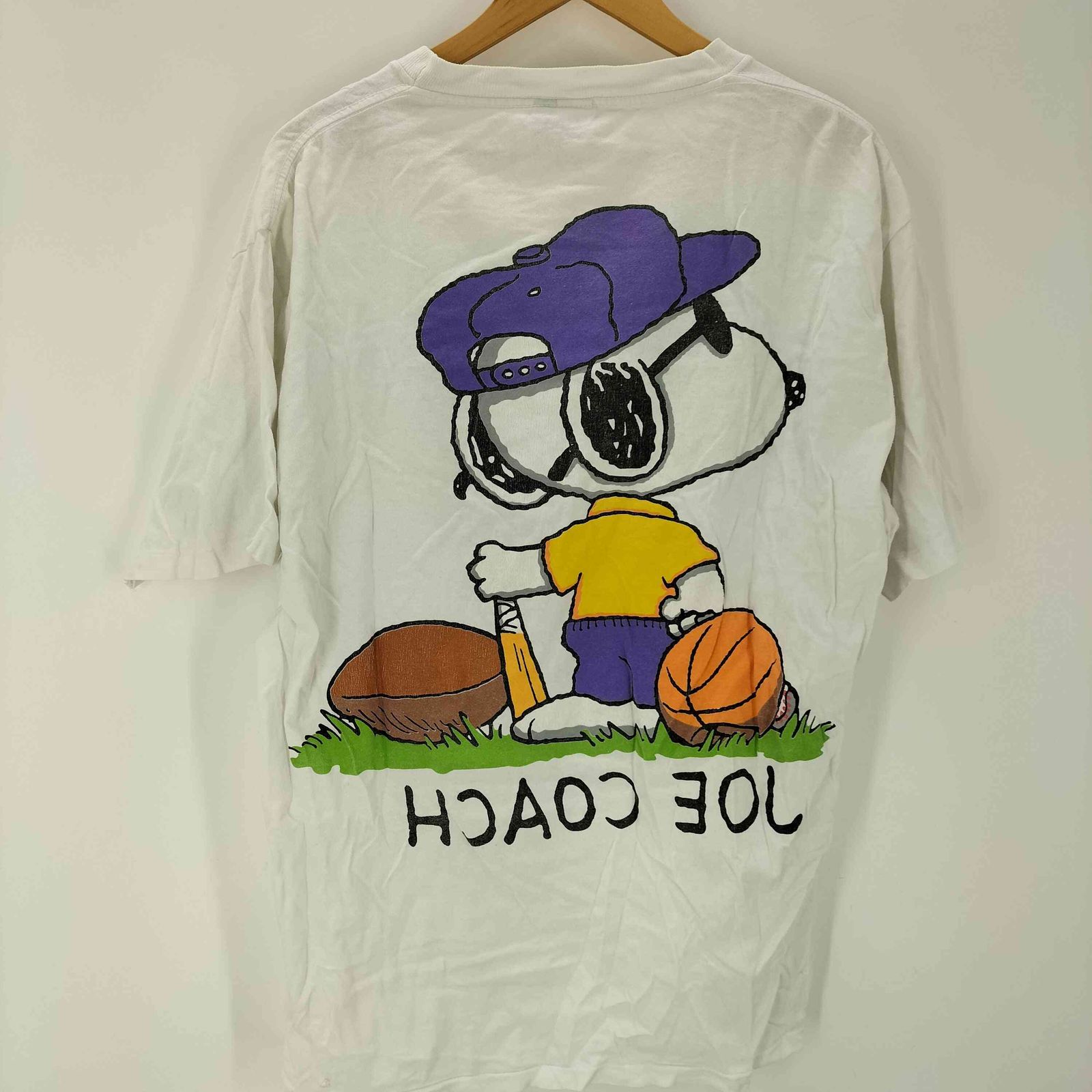 チェンジズ CHANGES 90S USA製 JOE COACH キャラクタープリント Tシャツ 袖シングルステッチ メンズ import：XL 