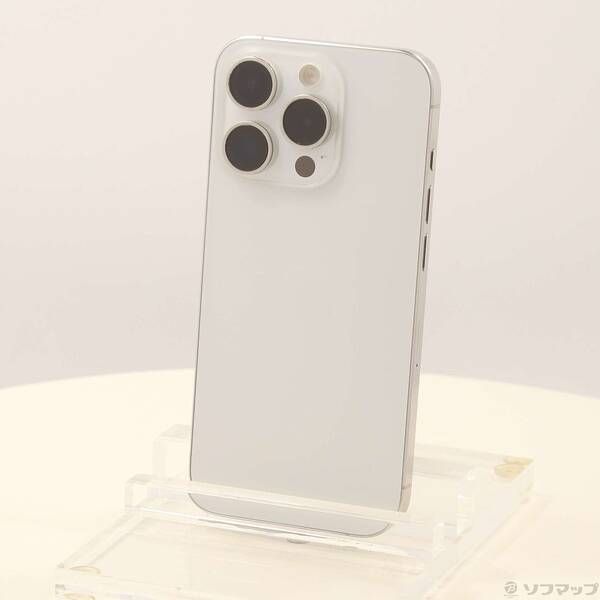 中古品〕 iPhone15 Pro 128GB ホワイトチタニウム MTU83J／A SIMフリー