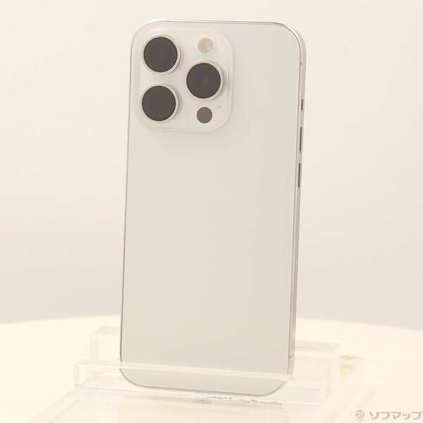 中古品〕 iPhone15 Pro 128GB ホワイトチタニウム MTU83J／A SIMフリー
