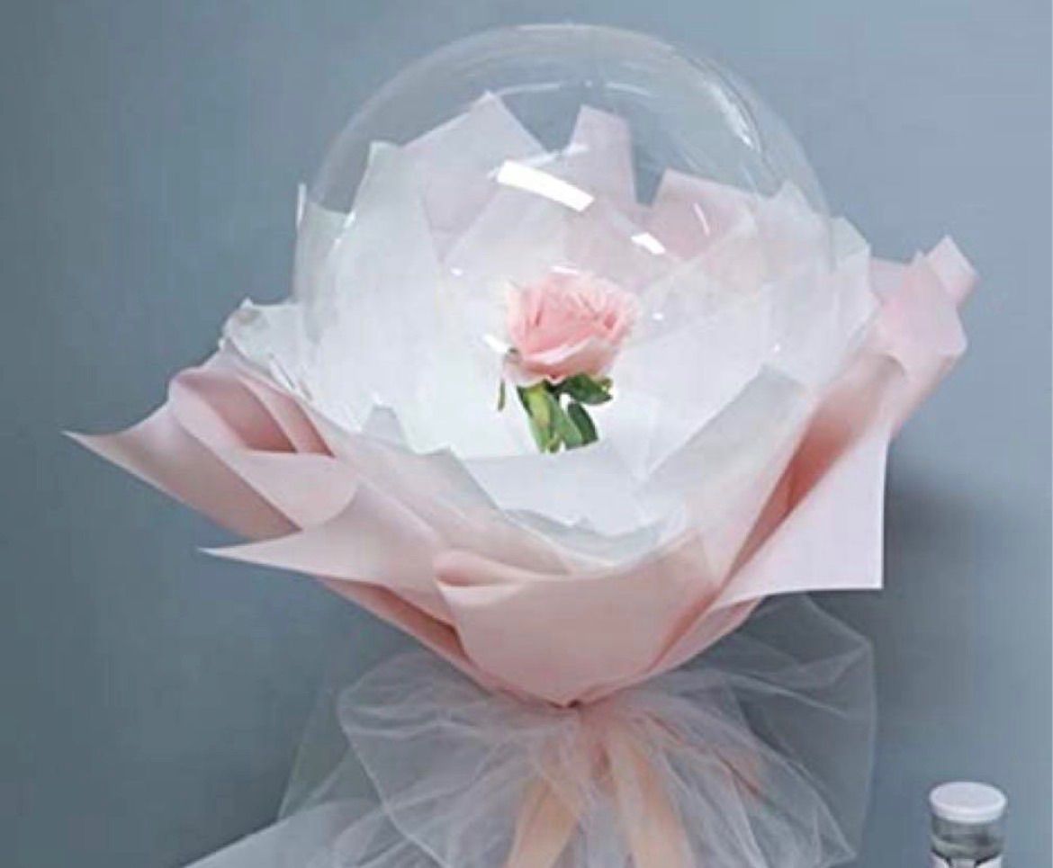 LEDルミナスバルーン ローズブーケ フラワー 花束 造花 バラ