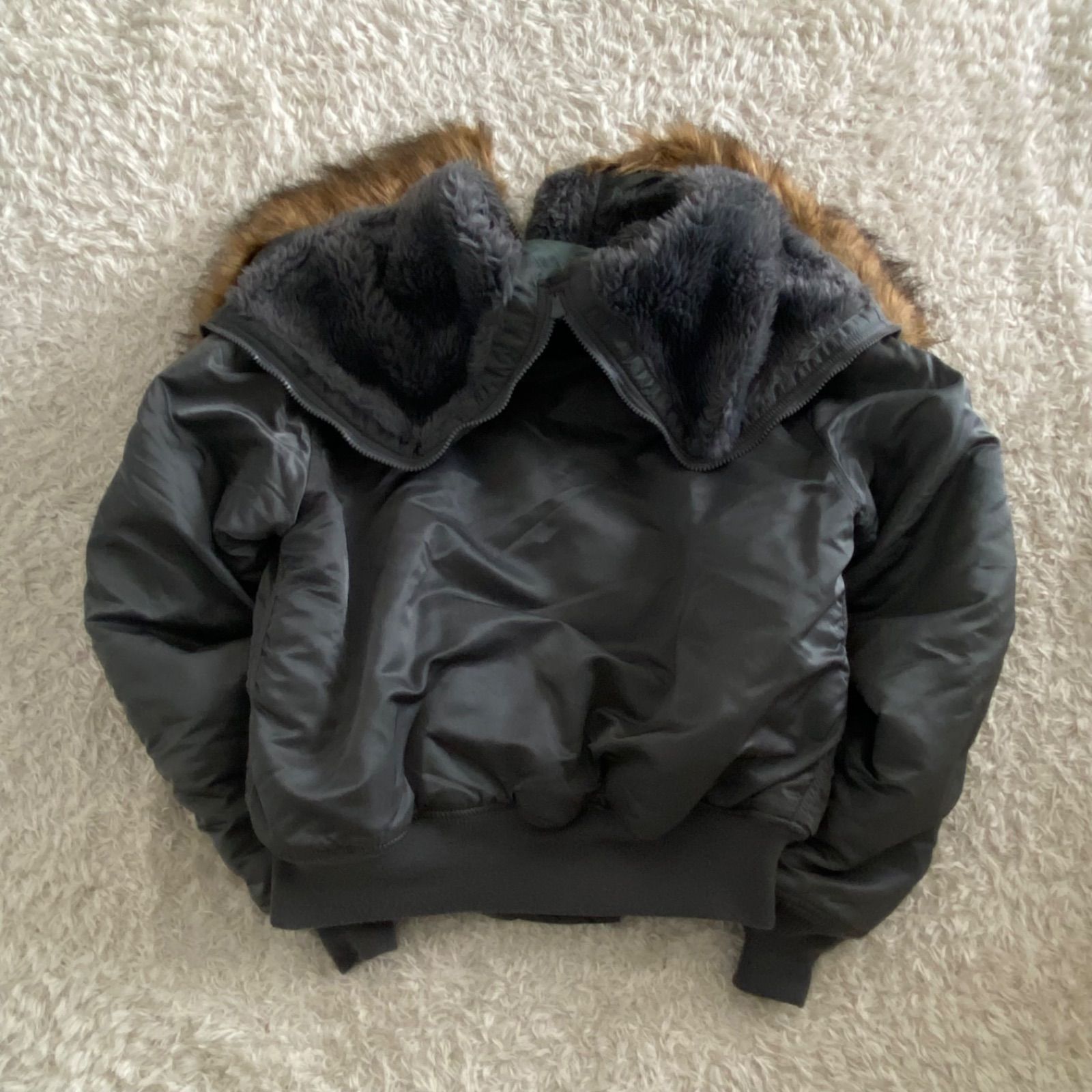 美品！ALPHA アルファ フライトジャケット N-2B Y2K 短丈 グレー