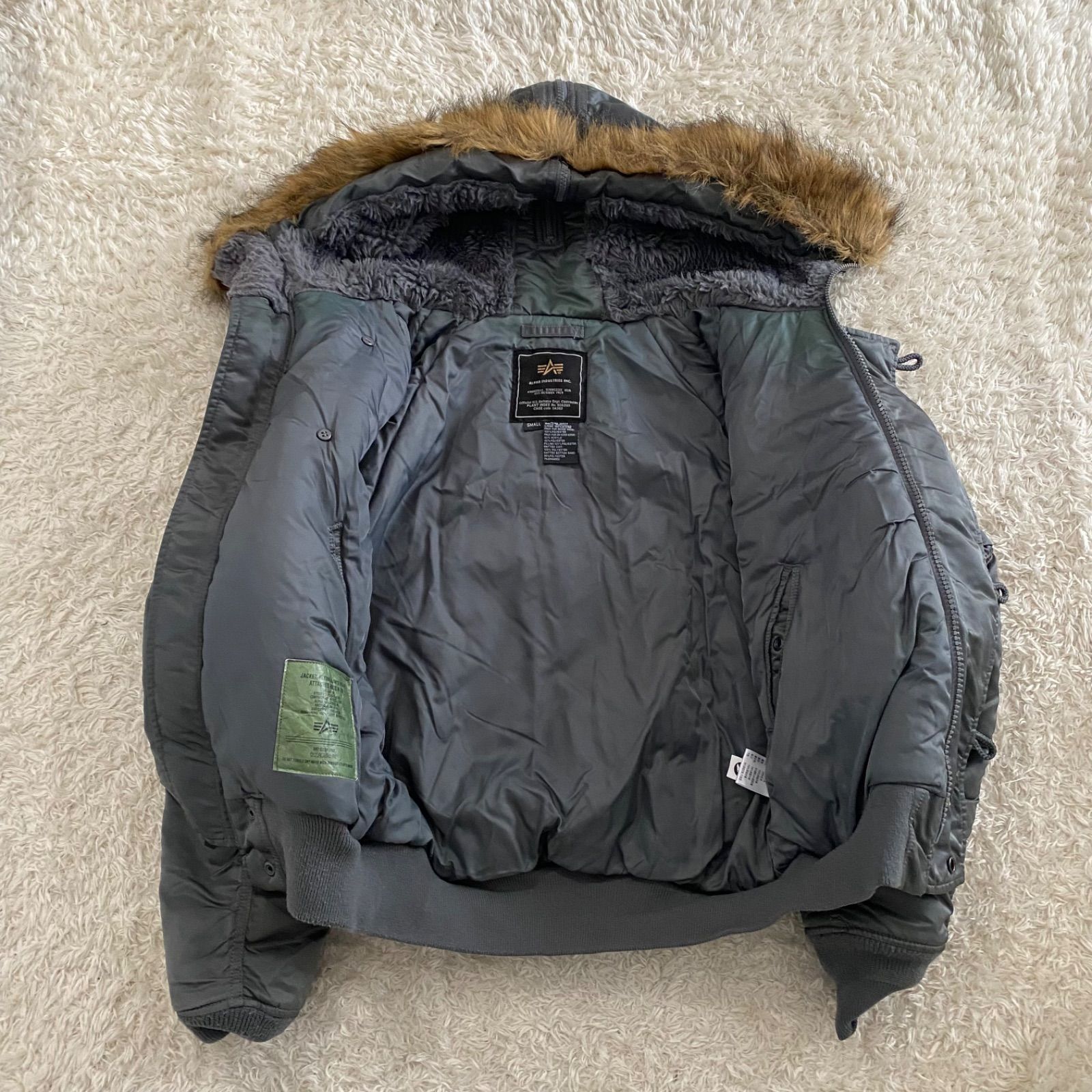 美品！ALPHA アルファ フライトジャケット N-2B Y2K 短丈 グレー