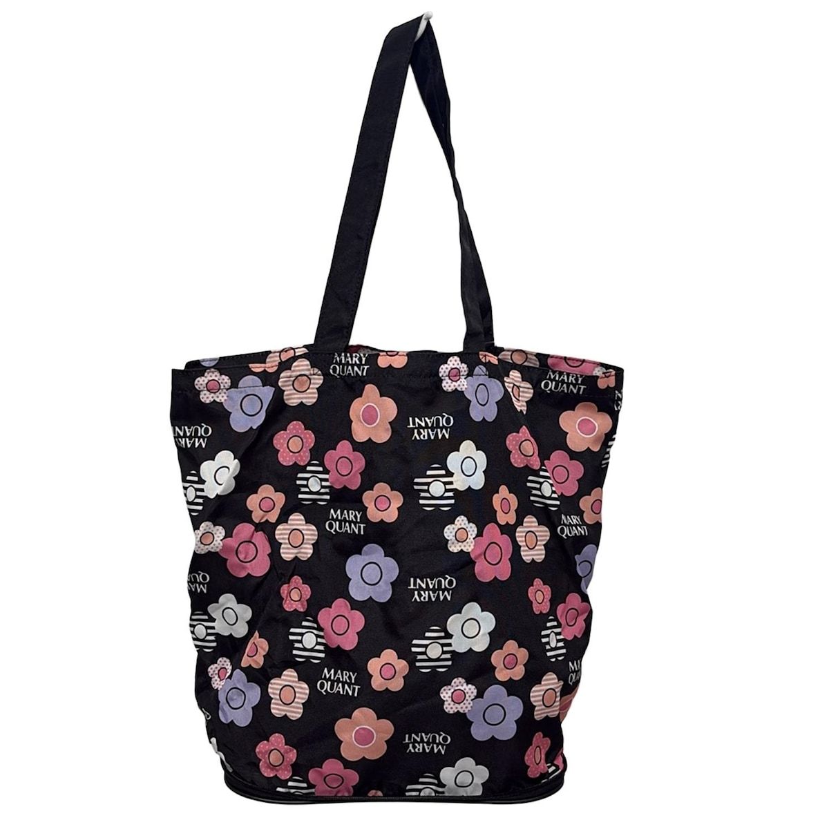 MARY QUANT(マリークワント) ショルダーバッグ美品 黒×ピンク×マルチ 