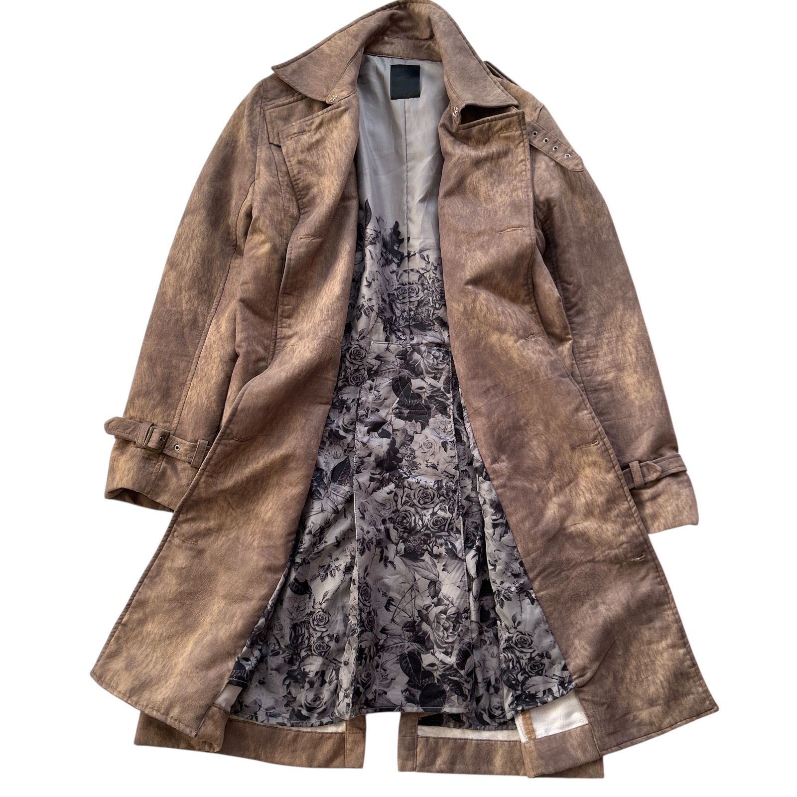 MIDAS ミダス スエードタッチ トレンチコート サイズ2 モカブラウン