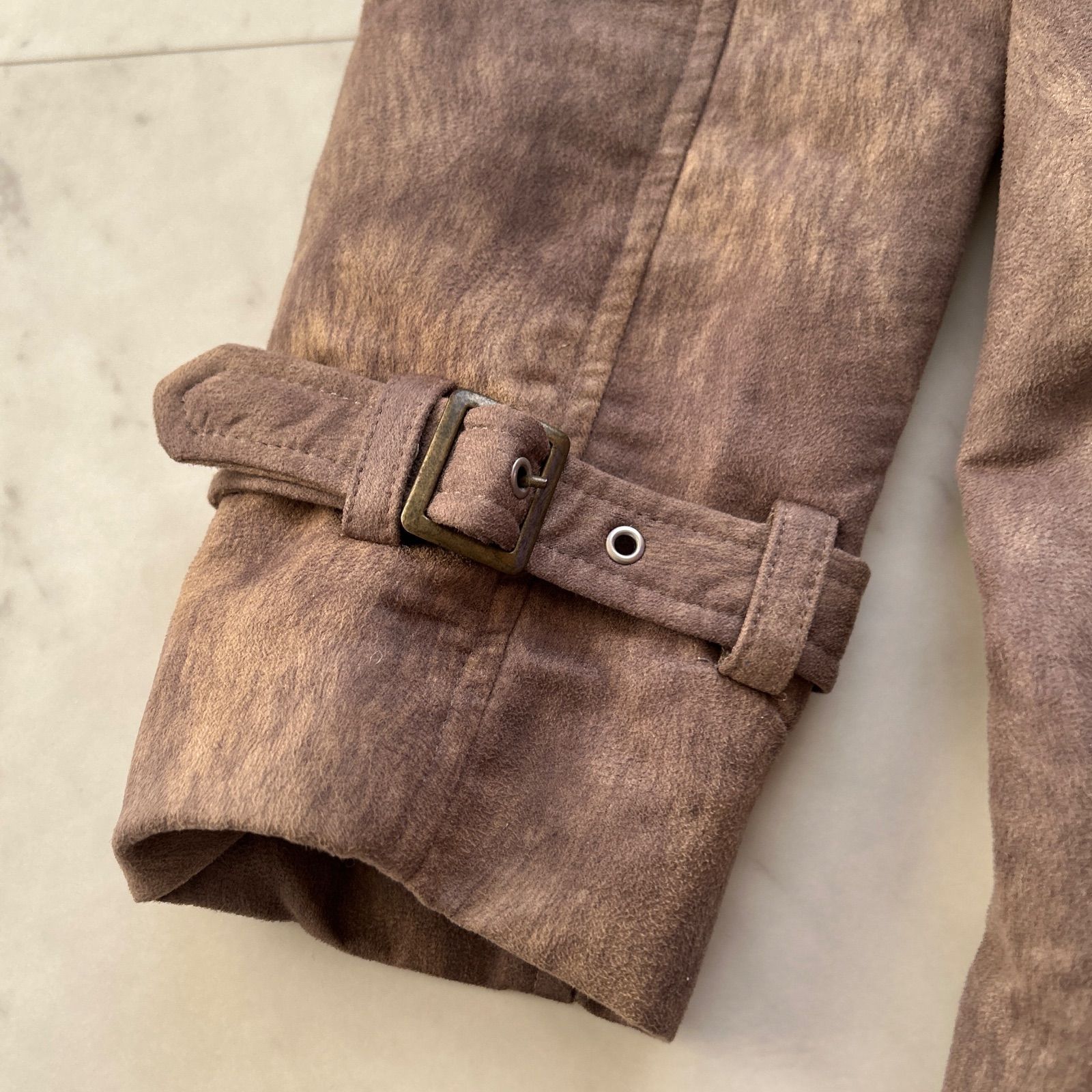 MIDAS ミダス スエードタッチ トレンチコート サイズ2 モカブラウン