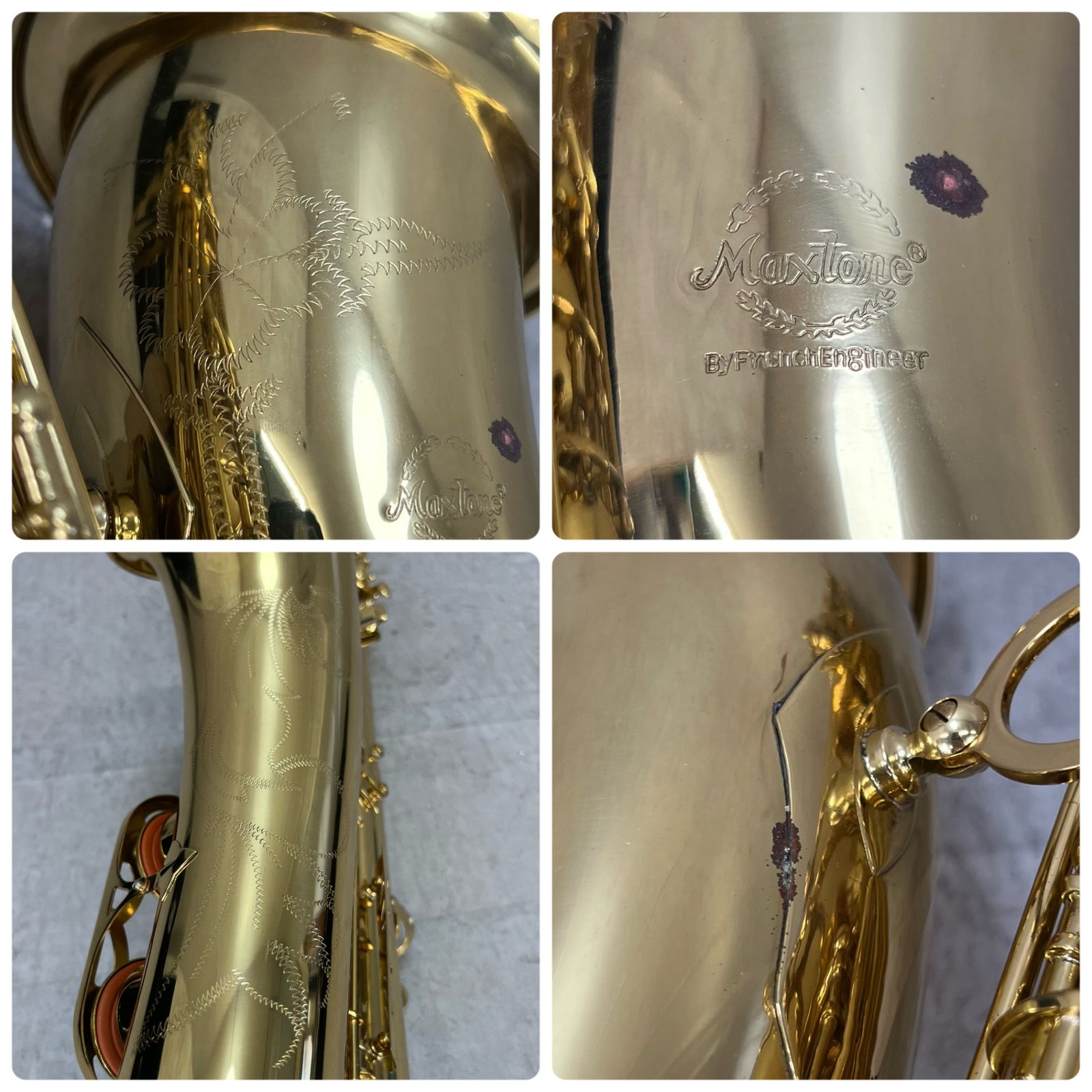 Maxtone テナーサックス 管楽器 ラッカー ハードケース マックストーン