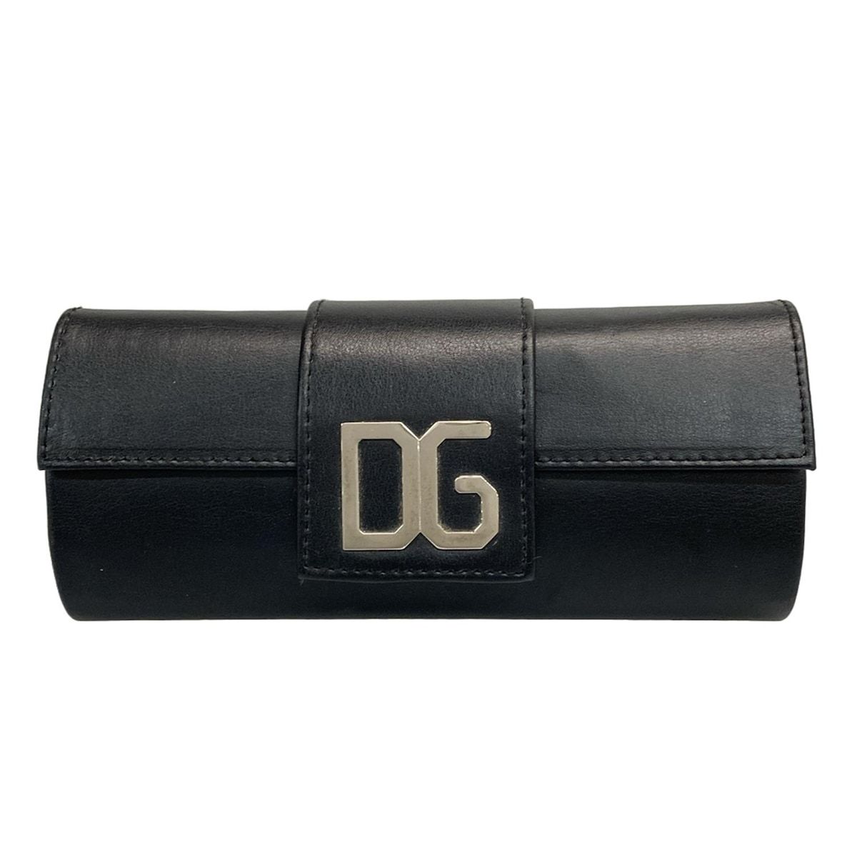 DOLCE-GABBANA ドルチェアンドガッバーナ メガネケース - 黒 レザー