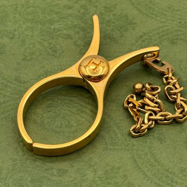 HERMES フィルー 手袋 グローブホルダー ゴールド 125372