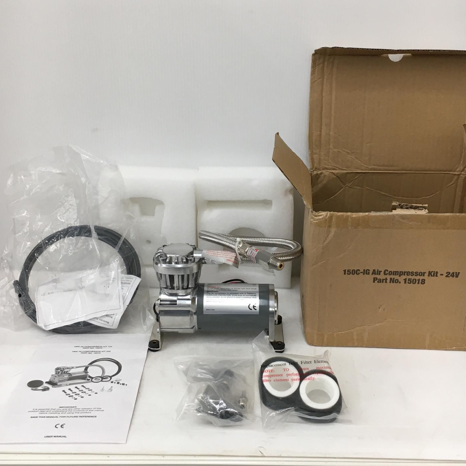 エアコンプレッサー 150 c-ig VIAIR 24 V コンプレッサーキット インタークーラーヘッド付き