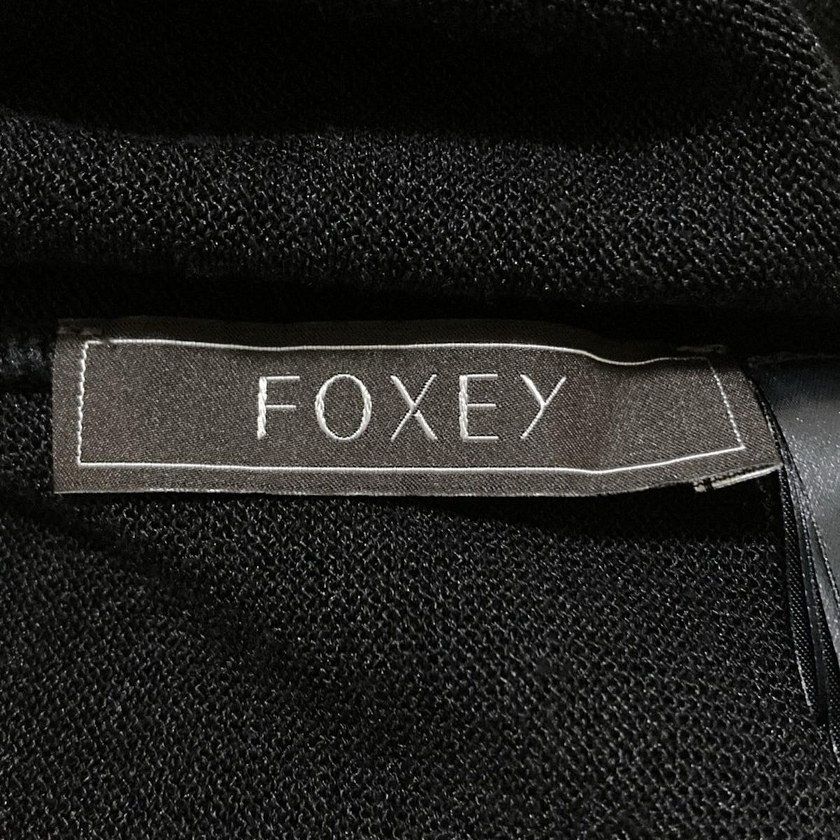  FOXEY フォクシー ベスト サイズ40 M レディース - 43277 黒 ベスト ジレ ベスト ジレ ビスチェ