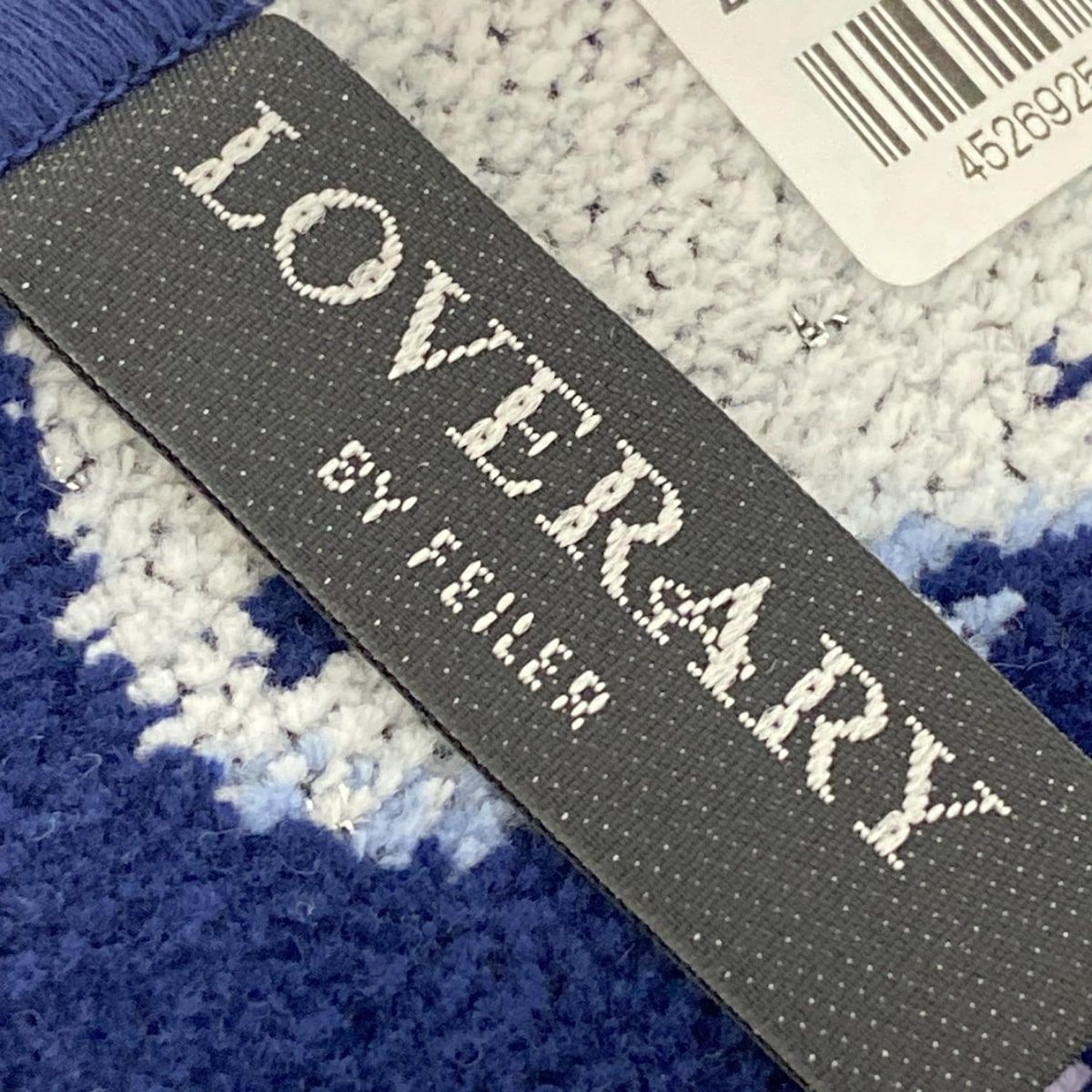  FEILER フェイラー 小物 - ダークネイビー×白×マルチ ハンドタオル オーオバケ LOVERARY その他 小物