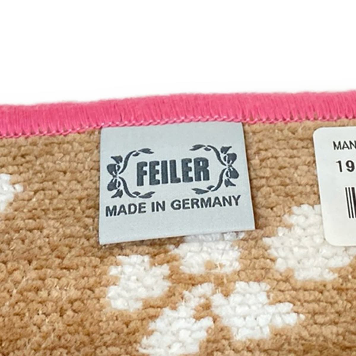 FEILER(フェイラー) 小物新品同様 - ベージュ×白×マルチ ハンドタオル