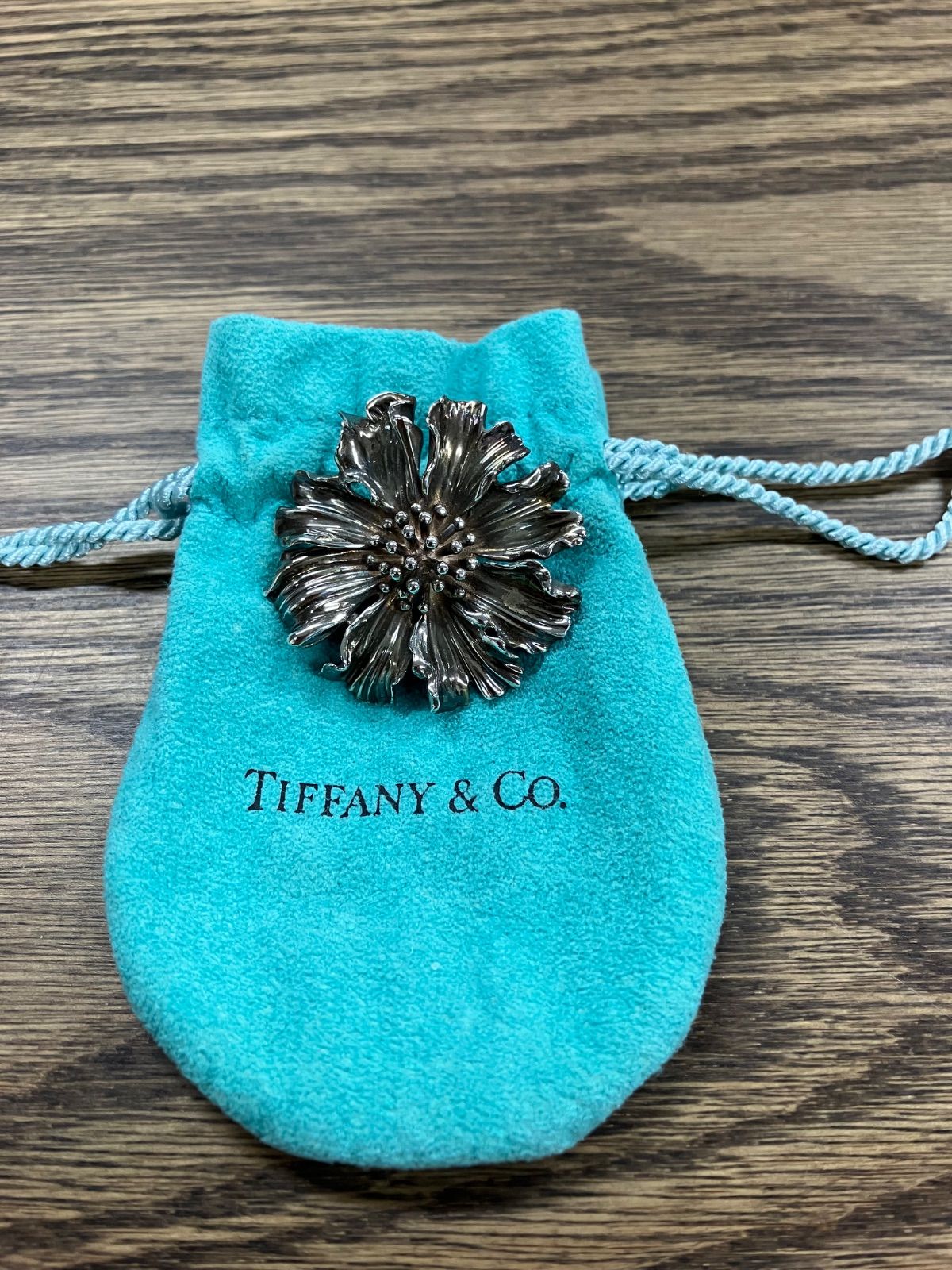 TIFFANY-Co. ティファニー フラワーモチーフ スターリングシルバー ブローチ