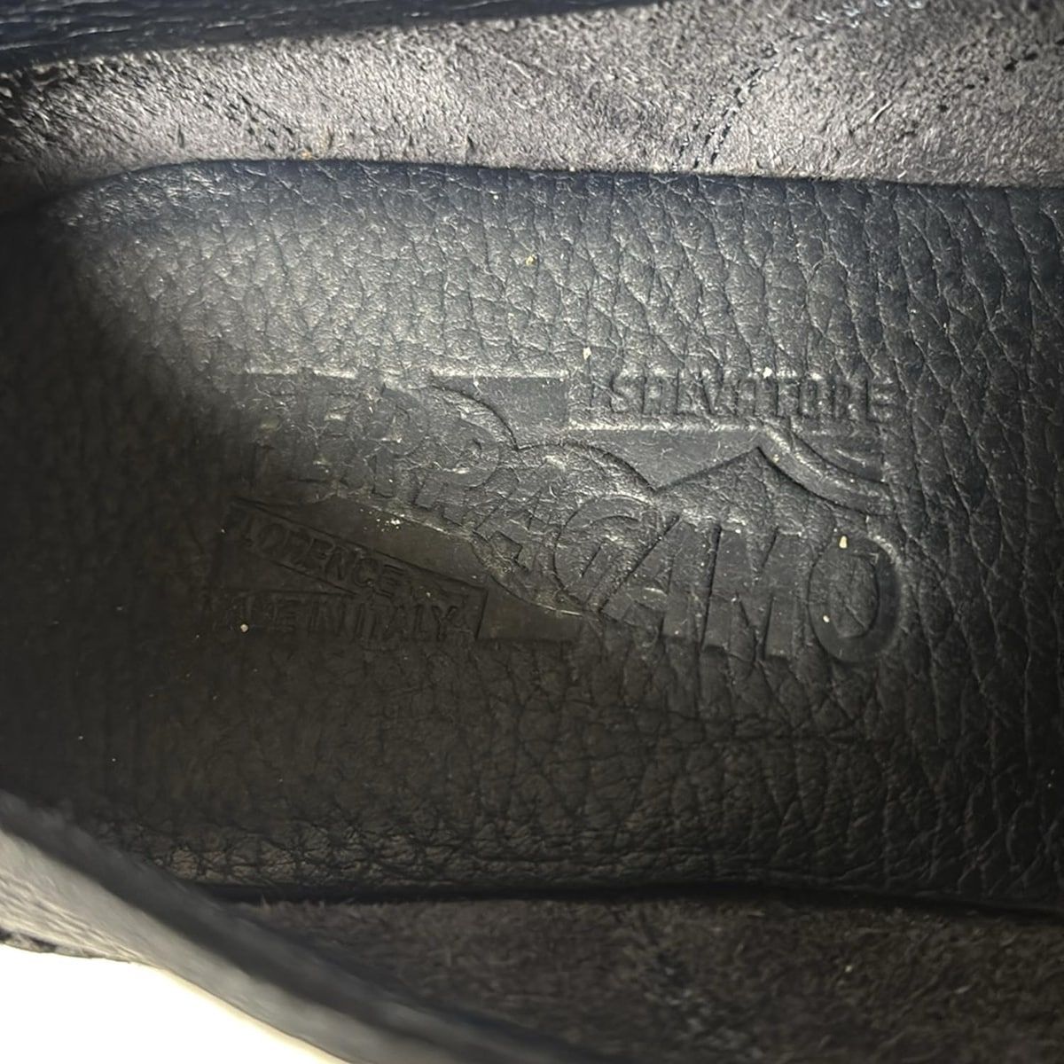  SalvatoreFerragamo サルバトーレフェラガモ ローファー 9 2 E メンズ ネイビー ヴァラ レザー ローファー ブーツ 革靴