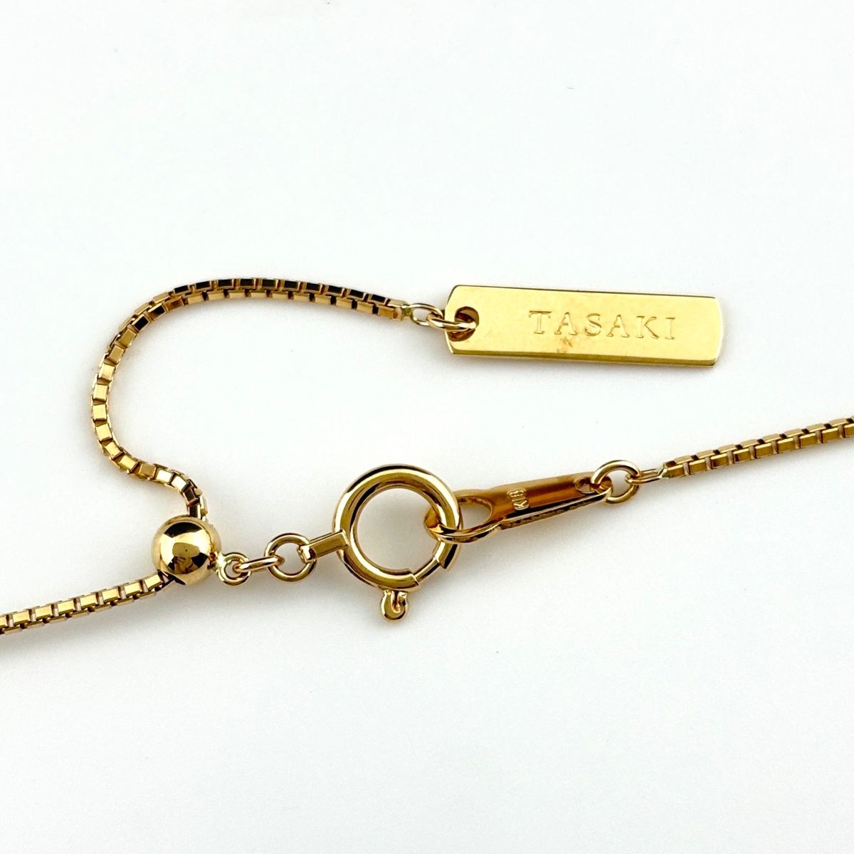 タサキ TASAKI ステーション ネックレス YG イエローゴールド 真珠 
