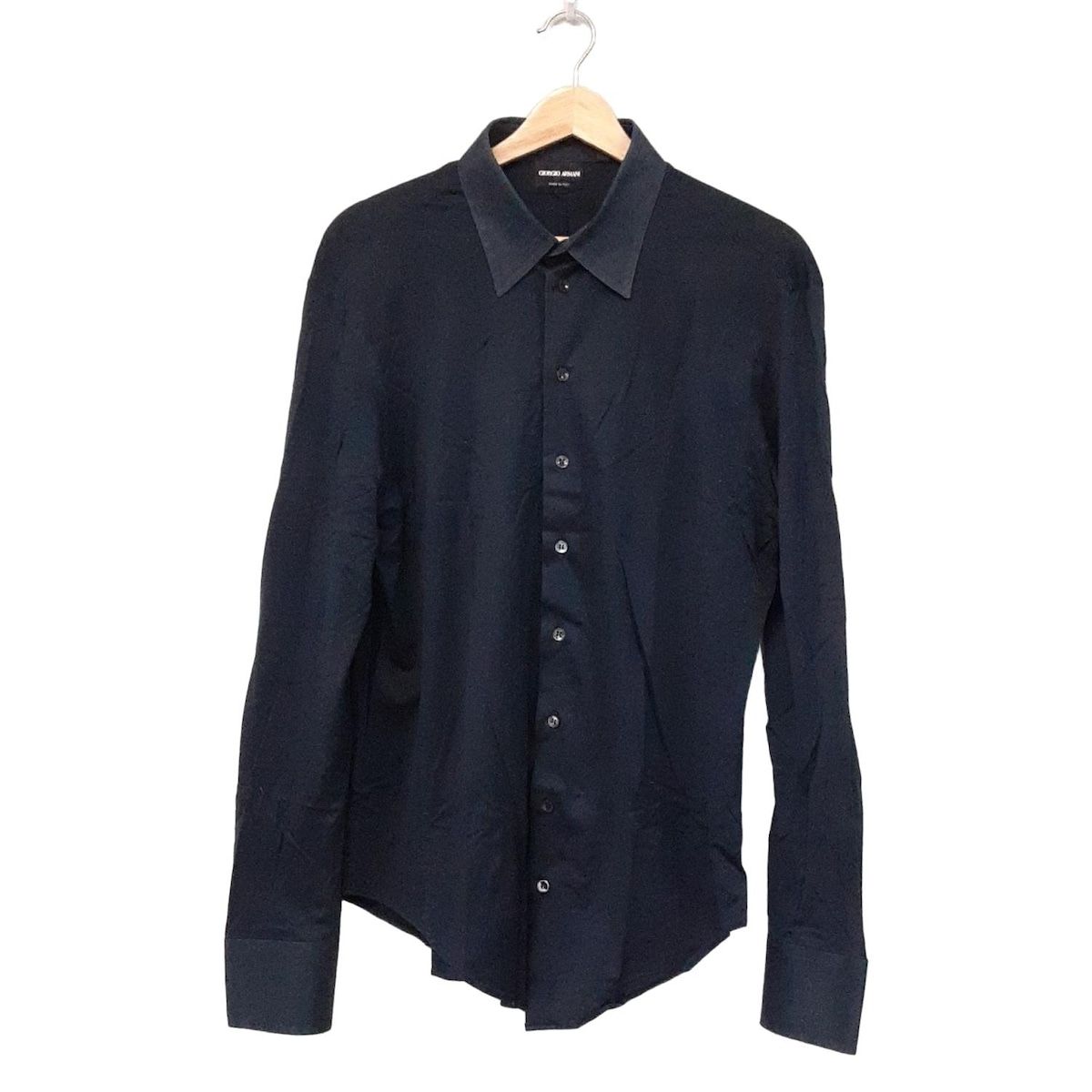 ジョルジオアルマーニ 長袖シャツ サイズ4216 1 2 メンズ - ダークネイビー